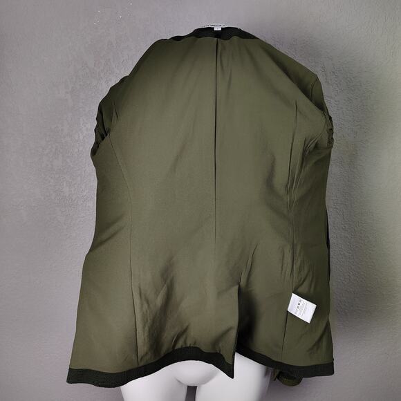 Veronica Beard Edison Dickey Jacket Olive Green Double Breasted Size 8 - Picture 14 of 16